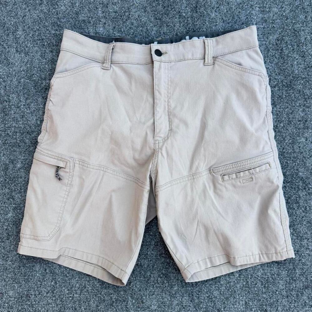 Wrangler ATG Men's Size 34 Performance Utility Cargo Shorts Brindle Beige Nylon